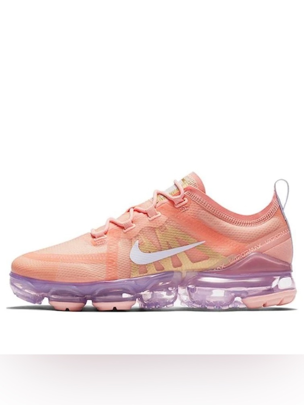 Nike Women's Coral Pink and Lavender VaporMax Sneaker